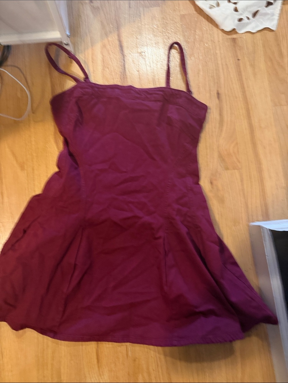 GAP Plum Spaghetti Strap Skater Dress